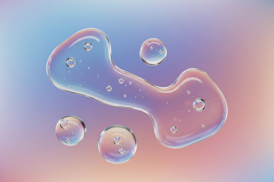 Liquid glass elements showing transparent 