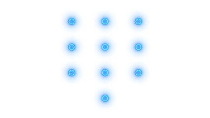 Glowing neon dial pad icon isolated on transparent background. Mobile keypad interface. Number pad. Phone dialer. Digital input. © mominulim