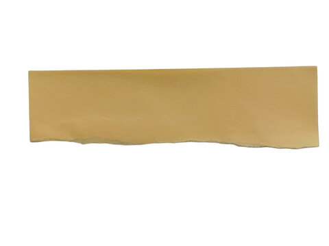 Textured kraft paper with subtle wrinkles displayed flat isolated on transparent background