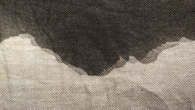 Grunge noise gradient texture. Dirty grain background. Dotted halftone overlay. Sand dusty distressed wallpaper. Grungy grit pattern. Black-white random dot texture for poster, banner, web