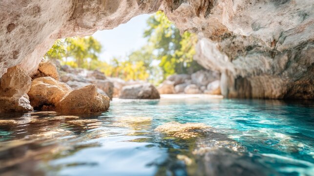 Serene Natural Swimming Hole in the Heart of a Tropical Cenote Landscape