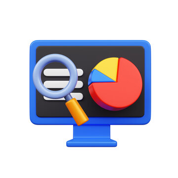 Business analysis icon 3d render