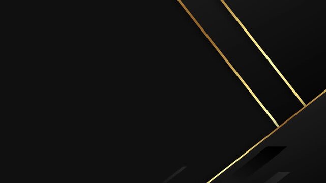 Black Gold Abstract Geometric Lines Motion Background