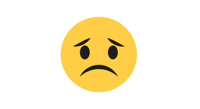 Angry yellow emoticon face expression.