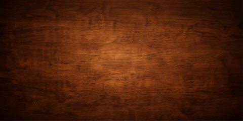 Fototapeta premium Old Grunge Wooden Background with Dark Brown Textured Timber Surface, Vintage Weathered Wood Grain Pattern and Rough Aged Plank Material Design