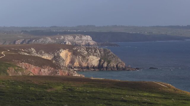Crozon Peninsula Atlantic Ocean coast France aerial drone landscape Europe nature