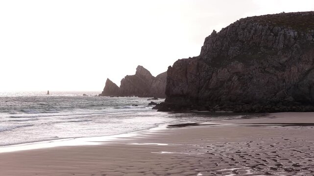 Pen Hat beach Crozon Peninsula in Brittany, France Europe dramatic coastline