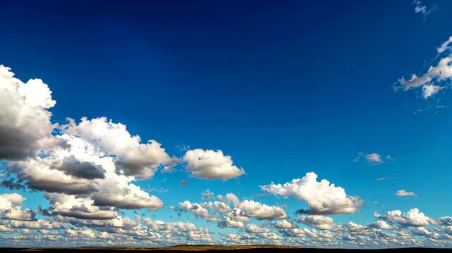 Blue sky and white clouds natural scenery Blue sky and white clouds flow and delay