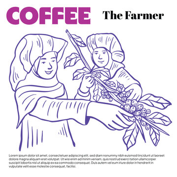 Coffee bean farmer post template