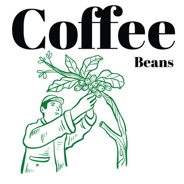Coffee bean farmer post template