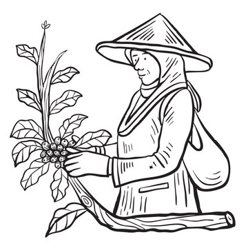 Coffee bean farmer post template