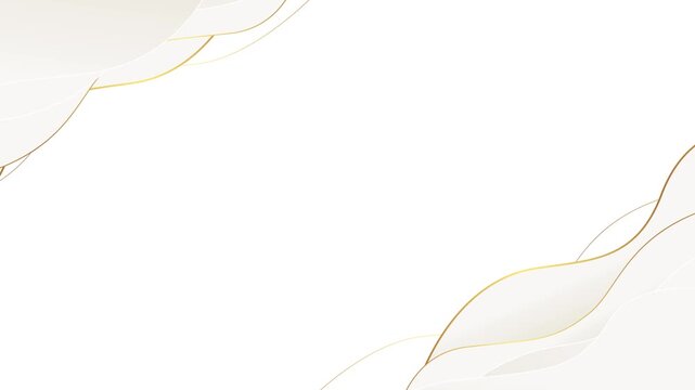 Elegant White Gold Waves Background Animation