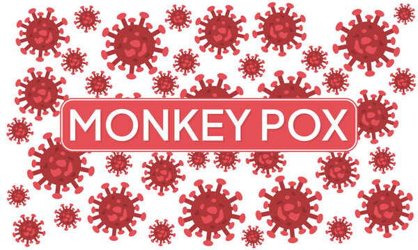 Monkey pox virus outbreak pandemic banner. Monkeypox virus design for prevention, symptom awareness, and disease spread. Medical illustration background for healthcare and science themes.