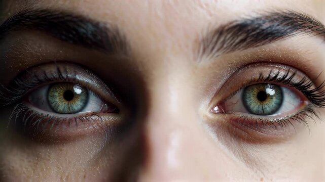 Macro close-up material of female eyes Close-up of female eyes