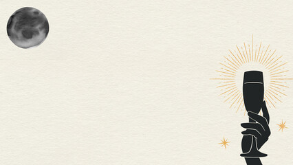 Fototapeta premium Champagne silhouette, textured desktop wallpaper