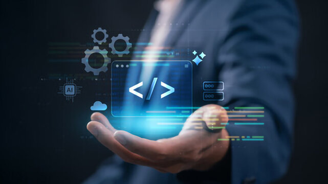 Html css collage concept with person