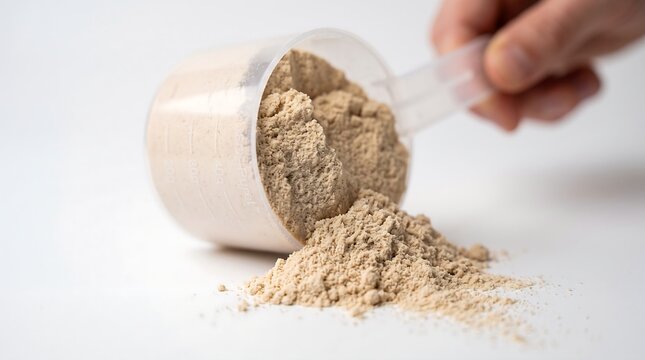 Premium Whey Protein Powder Scoop for Fitness Nutrition