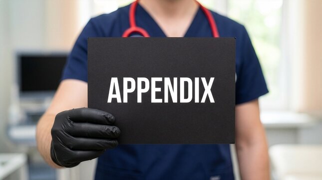Concept of appendix inflamed high-tech healthcare AI diagnosis. Acute Appendicitis Inflammation. NEW.