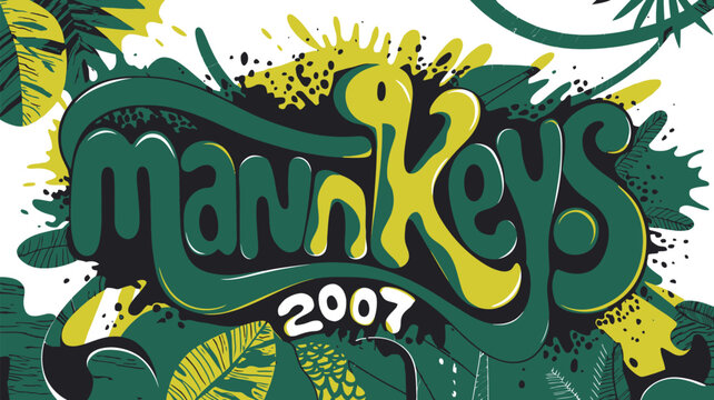 Graffiti Tag Mannkey 2007 Street Culture Vector Art