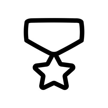 Minimalist black necktie with star design isolated on white background vector illustration