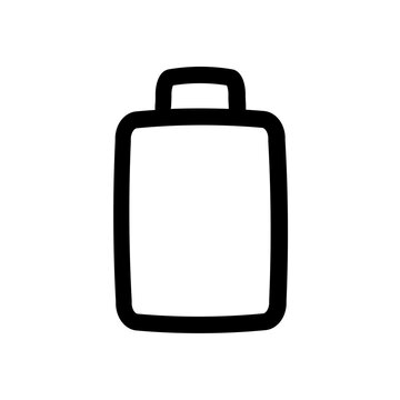 Minimalist battery icon outline style