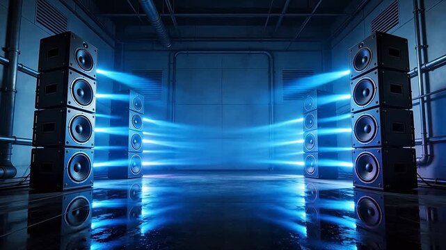Speaker Arrays with Neon Lights