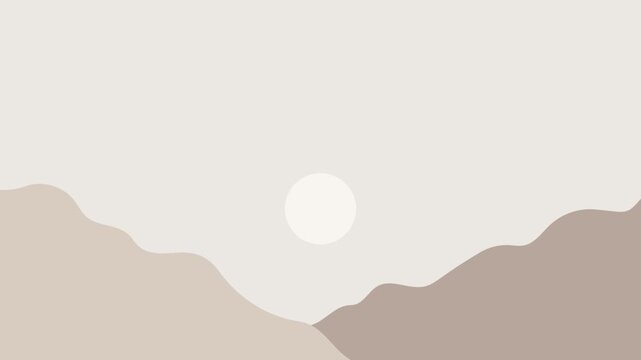 Minimalist Mountain Sunrise Loop Animation