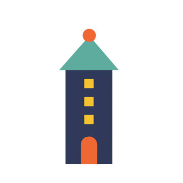 Stylized Tower Building Icon