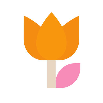Stylized Tulip Flower Icon