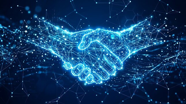 Friendship day celebrating best friends forever with a symbolic handshake