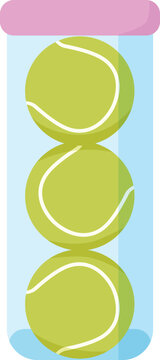 Stack of Tennis Padel Balls Container Vector Illustration