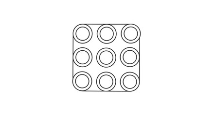 Obraz premium Black and white plastic brick toy.