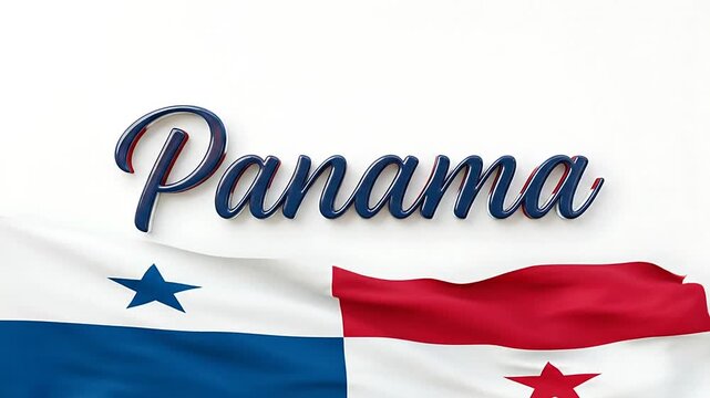 Panama Flag Collage Featuring Repeated Waves and Vibrant Colors for Patriotic Display