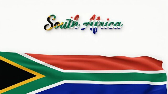 Vibrant South African Flag Overlaid with