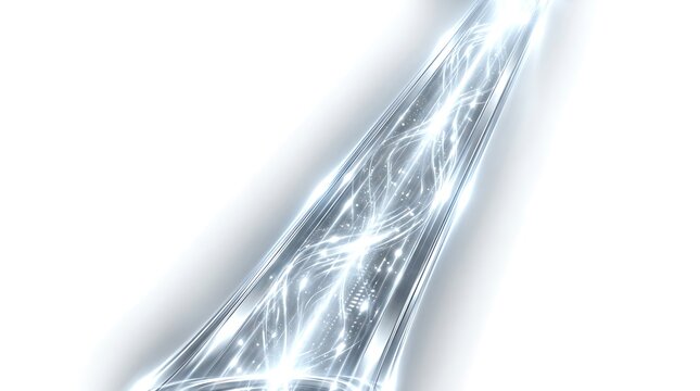 Glowing blue light streaks abstract background.