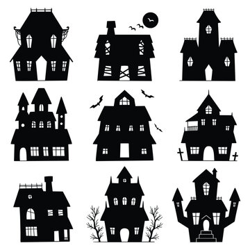 Haunted House Silhouette Collection