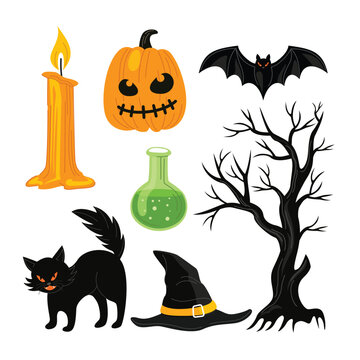 Halloween Decorative Clipart Set