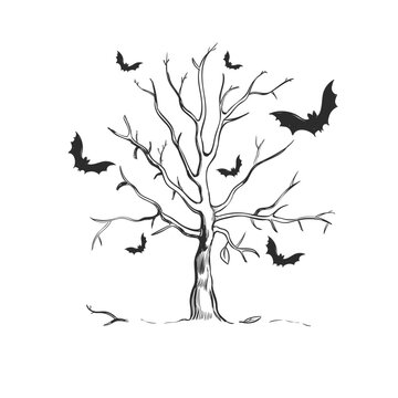are Halloween Tree Silhouette