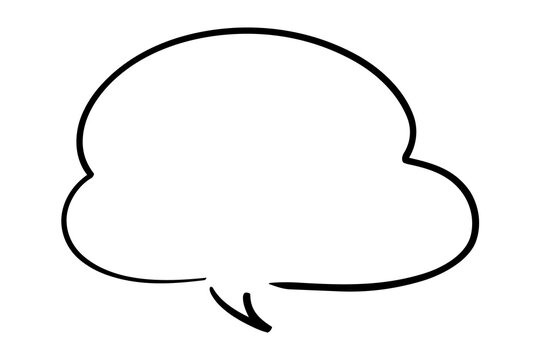 ペンの手書き吹き出し 黒