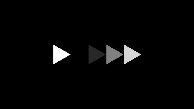 Four arrow icons indicating progression or direction in a simple and modern design on a dark background