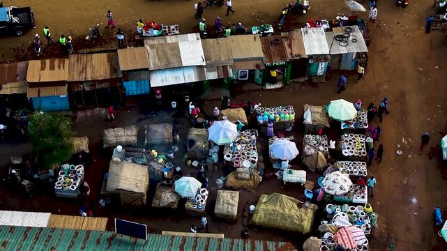 Rural settlement kenya kibera township soweto neighborhood village in kenya. poor roads and market kenya