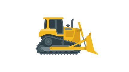 Yellow Bulldozer Vector Illustration © Suris