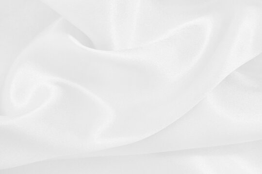 White fabric texture for background and design, beautiful pattern of silk or linen.