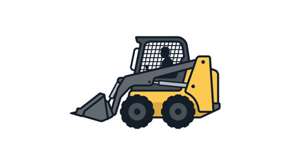 Fototapeta premium Skid Steer Loader Vector Illustration
