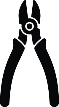 Cutting Pliers Icon Flat Hand Tool Symbol for Electrical and Repair Applications