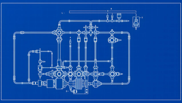Technical Blueprint of Complex Circuit Board: Electronic Components and Wiring