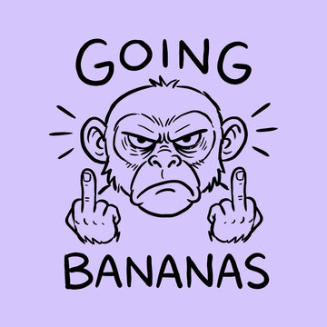 Monkey Giving Two Middle Fingers.