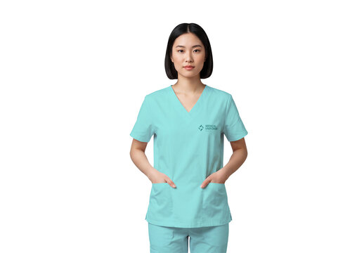 Medical Scrubs Uniform Mockup
