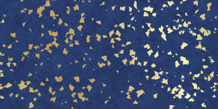 Elegant Navy Blue Background with Sparkling Gold Leaf Accents