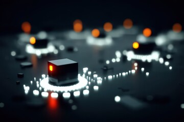 Naklejka premium Researching the infrastructure, the system will download intelligence for a transfer term and a measurement of the magnetic field strength.